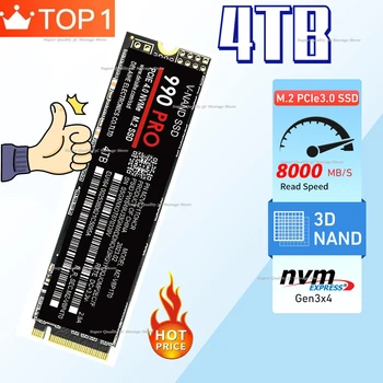 2023 החדש המקורי 980 PRO NVMe SSD 4TB/2TB Internal Solid State Drive M. 2 2280 PCIe Gen 4.0 X 4 תואם עבור PS5/מחשב נייד/Mac