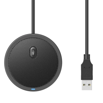 1 יח USB אומני-כיווני מיקרופון עבור פגישת עסקים הישיבות מחשב נייד מחשב קול צ ' אט בשידור חי