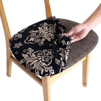 הכסא כיסוי מושב עם רצועות אלסטיות ללבוש עמיד בפני סריטות הוכחה עמיד למים הדפסה האוכל הכסא כיסוי מושב מגן