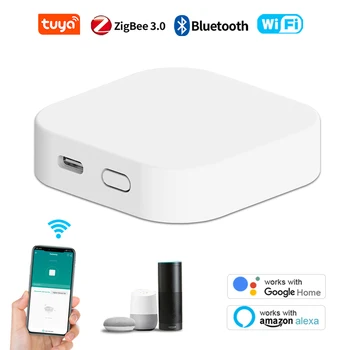 Tuya WiFi Bluetooth ZigBee 3.0 Multi-mode חכמה שער אלחוטית Hub יישום שליטה מרחוק עובד עם אלקסה הבית של Google עוזר