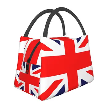 נהדר דגל בריטניה הצהריים דגלים, הדפסה צהריים תיבת לנשים נסיעות המקרר הנייד תיק מותאם אישית לשאת שקיות מזון