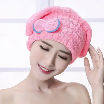 נשים ספא מיקרופייבר מקלחת כובע Breathability שיער טורבן במהירות ייבוש מגבת כובעים סאונה הגברת טורבן אביזרי אמבטיה