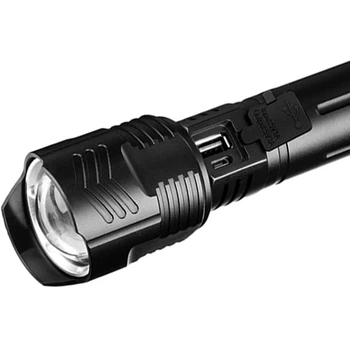 חדש XHP160 חזק פנס LED USB להטעין זום לפיד IPX6 עמיד למים הבזק אור מנורת על ידי 26650/18650