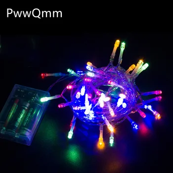 הוביל פיות אורות מחרוזת 7 צבע מופעל על סוללה חיצונית עמיד למים LED מחרוזת אור חג המולד יום הולדת בבית מסיבה עיצוב המנורה