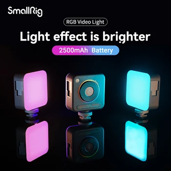 SmallRig נייד תחושה P108 RGB וידאו אור חכמה, אור 130mins לטווח ארוך גודל כיס 108 מחרוזי LED זרקורים 4055