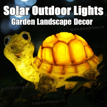 LED סולארית צב אורות חיצונית יצירתי חיה קריקטורה וילה מרפסת חצר נוף קישוט עמיד למים גן הדשא המנורה
