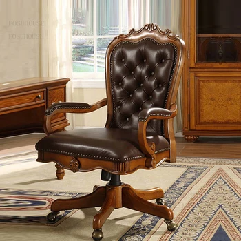 האמריקאי מחשב כיסא משרדי ריהוט משרדי המודרנית רטרו הבוס כיסא רך כרית משענת הכיסא הביתה להרים המסתובב כורסה