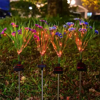 LED סולארית פרח אור קטן פרחי בר סימולציה חגיגי פנס חיצוני גינה וילה קישוט החצר הקרקע הדשא המנורה