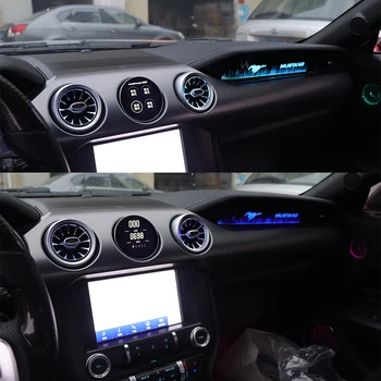 עבור פורד מוסטנג LCD, מיני נגינה ＋הקדמי תאורת＋מערבולת Tuyere האור רכב אביזרים דקורטיביים
