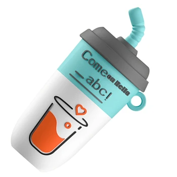 64GB זיכרון USB Flash Drive קריקטורה חמודה חלב כוס תה מוסיקה המכונית אחסון חיצוני למחשב דיסק U כחול
