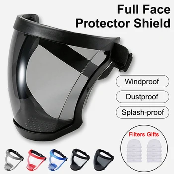 שקוף פנים מלאה, מגן מגן אבטחה הגנה העין משקפיים בטיחות מגן מסיכת לשימוש חוזר מטבח התזה מגן מסכה