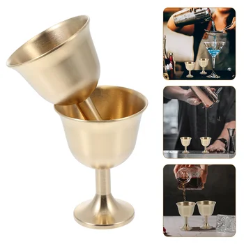 2pcs החתונה Decors שמפניה כוס כוס כוס קוקטייל מתכת זכוכית בר גביע