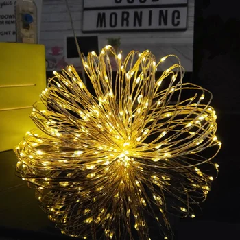 מפלגת אור חג המולד קישוט אורות מחרוזת 5/10M חתונה מחרוזת אורות סוללה תיבת LED פיות מנורת הנחושת אורות בחוטים