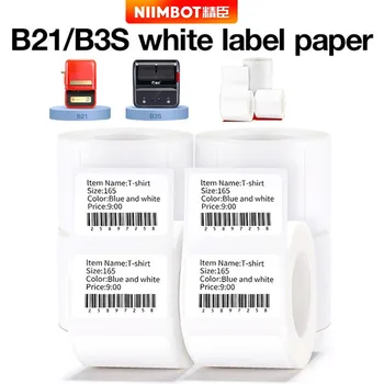 NiiMBOT B21 B3S לבן מדבקה רציף של המשרד דביק Thermosensitive דיגיטלית עמיד למים מספר עוגה איטום מדבקת נייר