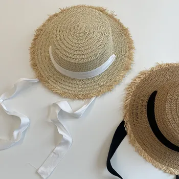 קיץ לתינוק כובע קש ילדים חלול תחרה כובע קש 2023 ילדים השמש ectica שיש כמוסות הילד פנמה כובע היילוד צילום אביזרים