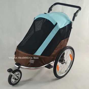 טריילר אופני 20 אינץ גלגל מתנפח, חוגי עגלת עגלת תינוק/ריצה קלה עם ידית מתכווננת