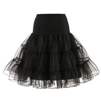 50 התחתונית חצאיות טוטו קרינולינה Underskirt רוקבילי שמלת קרינולינה Underskirts החתונה תלושי שחור גודל