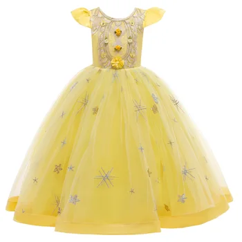 ילדים קצר עם שרוולים שמלות חתונה עבור בנות פרח אירופה, הנסיכה האמריקאית שמלות