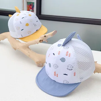 הקיץ קרם הגנה Breathability רשת תינוק כובע לילדים קרם הגנה כובע שמשיה כובע מצחיה כובע שמש כובע תינוק כובע ילדים הכובע