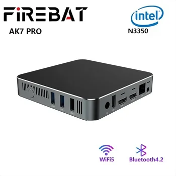FIREBAT AK7 Pro MINI PC Intel N3350 MiniPc Dual Band WiFi5 BT4.2 6GB 64GB שולחן העבודה במשרד לימוד מחשב כיס