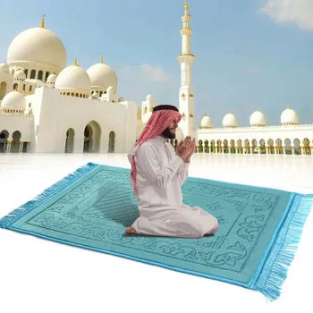 3D בולטות משטח התפילה נייד פולחן שמיכה מסגד כורע השטיח קישוט צבעוני תפילה מזרן, שמיכה המוסלמים