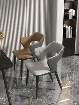 הסגנון האיטלקי אור יוקרה האוכל כיסא מודרני מינימליסטי רשת ביתית מפורסמים משענת ומתן מלון הכיסא בסגנון נורדי