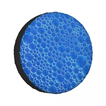 בועות כחולות צמיג רזרבי כיסוי אוניברסלי הגנה עמיד למים כיסוי גלגל מתאים ' יפ טריילר RV שטח נופש רכב