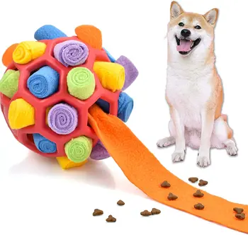 לכלב לרחרח כדור טבעי ליקוט לרחרח כדור לכלבים במכונה הכלב מרחרח כדור פאזל צעצועים אינטראקטיביים הכלב להתייחס