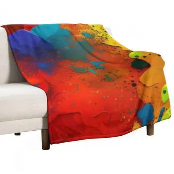 חדש מופשט צבעוני מתיז אמנות לזרוק שמיכה חמוד השמיכה המשובצת ספה דק שמיכות שמיכות ממולאות