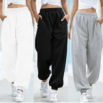2023 נשים מכנסיים רופפים מכנסיים ארוכים להאריך ימים יותר אופנה מכתב מודפס מכנסיים אביב סתיו חורף טריינינג