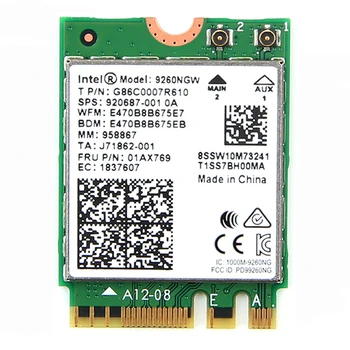 אלחוטית Intel 9260 WiFi 5 Card Bluetooth 5.0 מ. 2 9260NGW 2030Mbps 802.11 AC Dual Band 2.4 G 5G Windows 10 11 עבור מחשב נייד