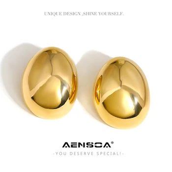 AENSOA 2023 חדש מינימליסטי פאנק זהב צבע כסף Waterdrop גיאומטריות מתכת זרוק עגילים לנשים מסיבת רטרו תכשיטים
