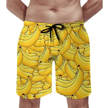 קיץ מכנסי גלישה בננה טרי רץ פרי צהוב מותאם אישית קצרים חוף הוואי יבש מהירה בגד ים מידות גדולות