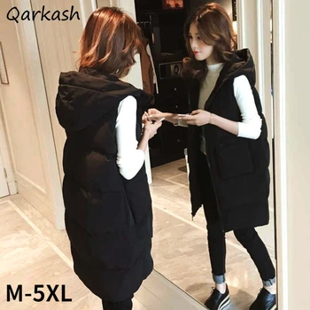 מ-5XL גופיות נשים חורף עם ברדס חם ארוך סגנון רוכסן 3 צבעים אלגנטי פשוט כותנה רך פנאי להאריך ימים יותר אופנה Ulzzang 2023