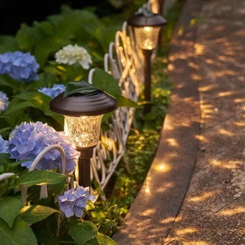 LED סולארית דשא אורות חיצונית גן אור דקורטיבי עמיד למים Summar חצר נתיב נוף השמש גינת דשא אור