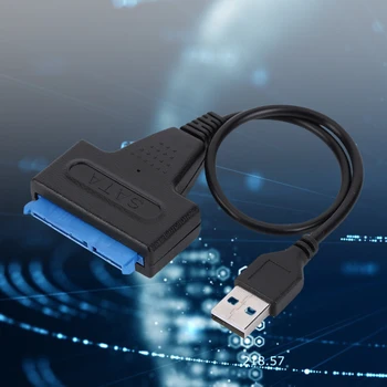 USB 2.0 כונן קשיח SATA כבל מתאם Plug and Play 22pin ממיר כבלים תמיכה UASP עד 6 Gbps עבור 2.5 אינץ ' כונן דיסק קשיח SSD