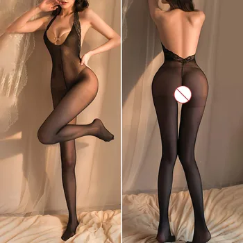 הלבשה תחתונה סקסית רשת הבגדים לפתוח קבצים חלב אם לא תשוקה החליפה שקופה סקסית מפתה Catsuit הלבשה תחתונה לנשים